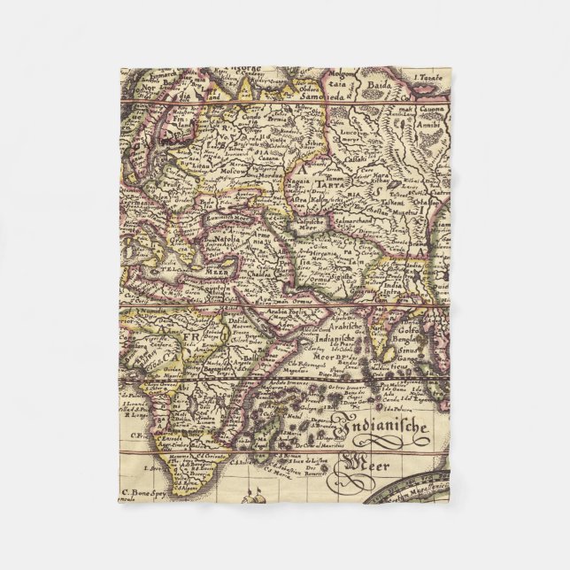 Couverture Polaire Copie vintage de carte (Devant)