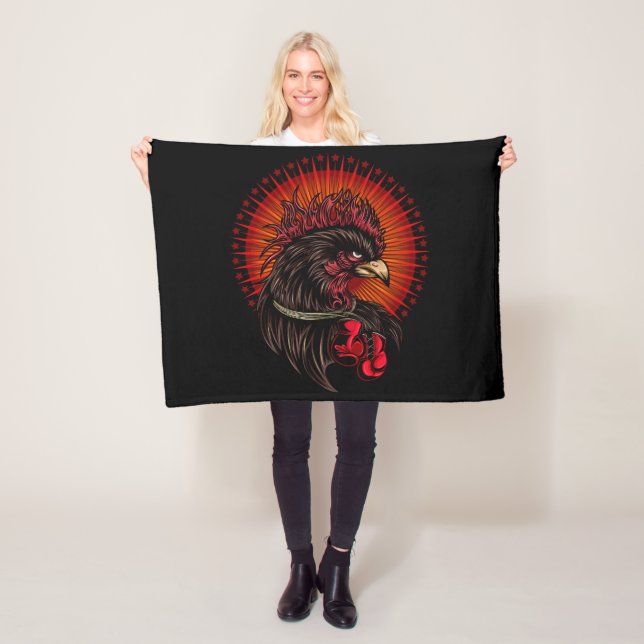 Couverture Polaire Coq de boîte (En situation)