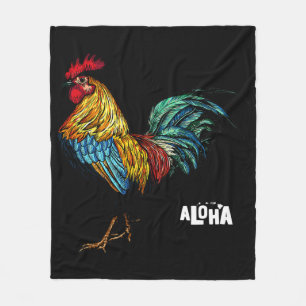 Couverture Polaire coq hawaii aloha hawaiian 157