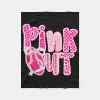 Couverture Polaire Coquette Bow Dentelle Football Pink Out Cancer du 