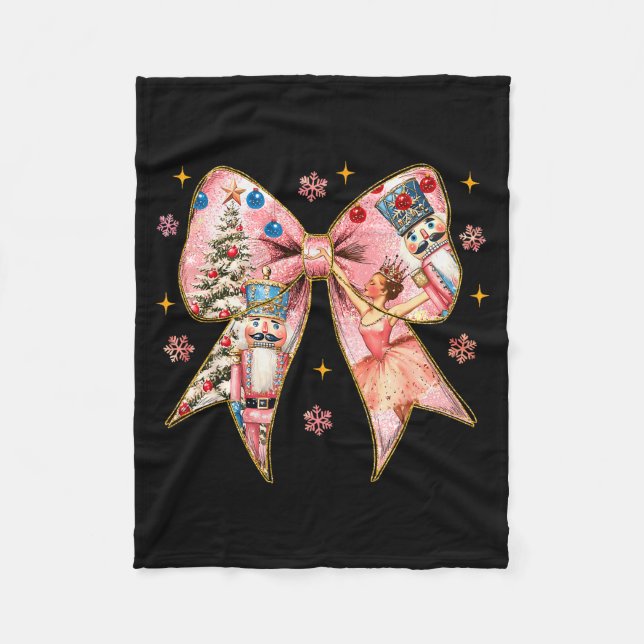 Couverture Polaire Coquette Bow Nutcracker Christmas Xmas Family Paja (Devant)