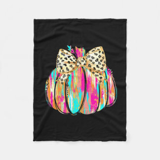 Couverture Polaire Coquette Bow Pumpkin Season Autumn Fall Leaves Tha