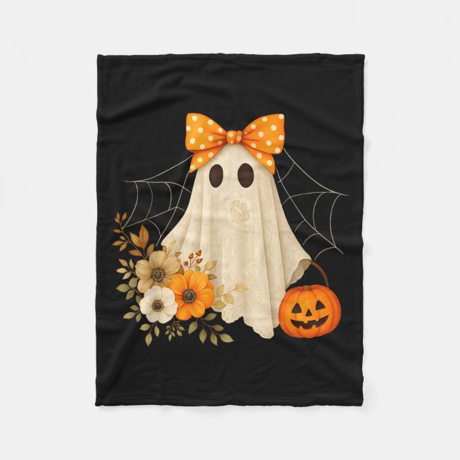 Couverture Polaire Coquette Ghost Halloween Flower Ghost Soky Lace Gh (Devant)