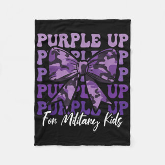 Couverture Polaire Coquette Militaire Violet Bow Up For Military