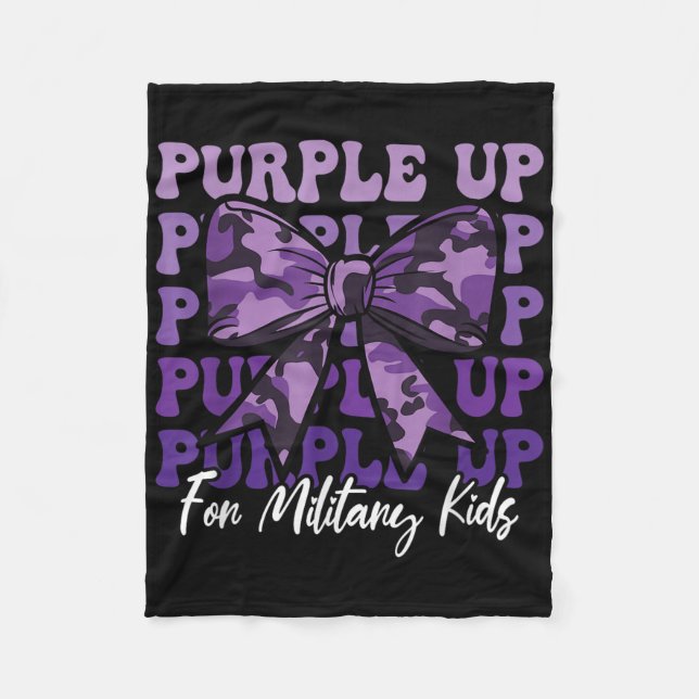 Couverture Polaire Coquette Militaire Violet Bow Up For Military (Devant)