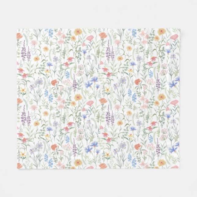 Couverture Polaire Coquette Wildflower Meadow  (Devant (Horizontal))