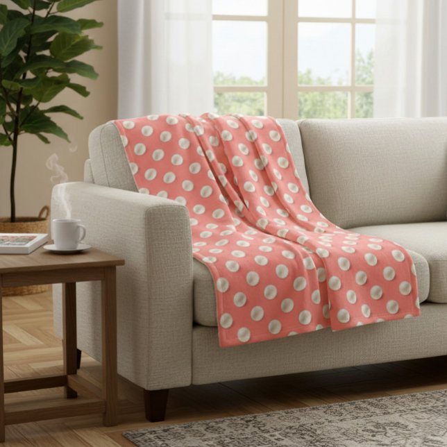 Couverture Polaire Coral & Pearls Elegant Soft Throw Blanket (Créateur téléchargé)