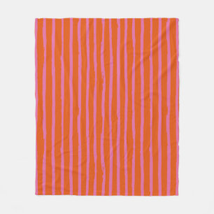 Couverture Polaire Correcteur De Lignes Fuchsia Et Orange Grunge Bold