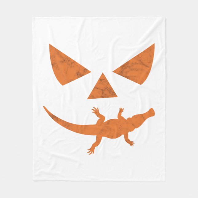 Couverture Polaire Costume de crocodile citrouille d'Halloween (Devant)