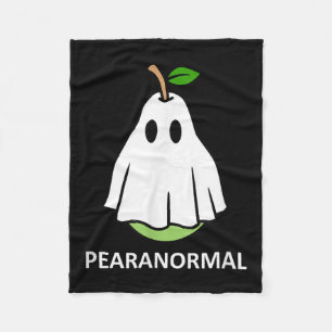 Couverture Polaire Costume de poire fantôme mignonne paranormale drôl