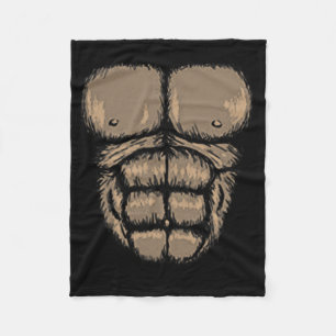 Couverture Polaire Costume de poitrine d'Halloween Gorilla Cute Monke