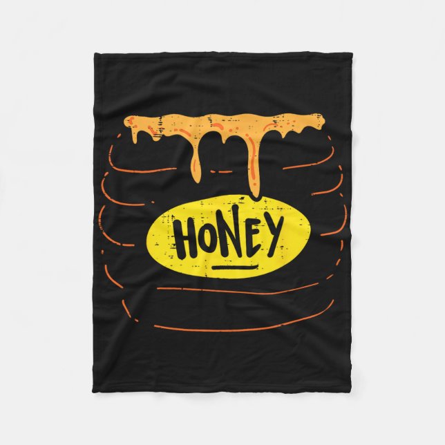 Couverture Polaire Costume de pot de miel amusant doux Halloween Homm (Devant)