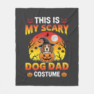 Couverture Polaire Costume de sorcière Beagle pour papa chien drôle d