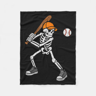 Couverture Polaire Costume d'Halloween baseball squelette hommes garç
