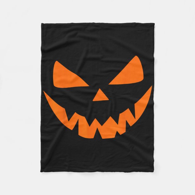 Couverture Polaire Costume d'Halloween Jack O'Lantern Citrouille visa (Devant)