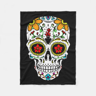 Couverture Polaire Costume Dia De Los Muertos Crâne de Sucre Hommes F