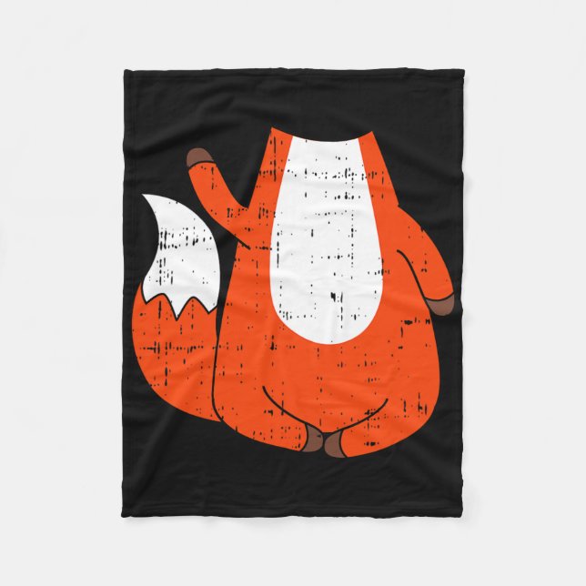 Couverture Polaire Costume Fox mignon animal facile Halloween cadeau (Devant)