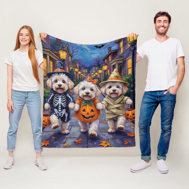 Couverture Polaire Costumes d'Halloween Bichon Frise (En situation)