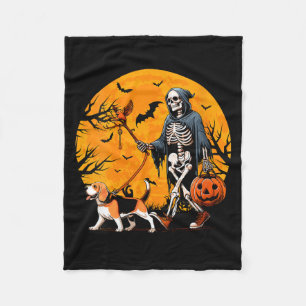 Couverture Polaire Costumes d'Halloween pour femmes Chien squelette c
