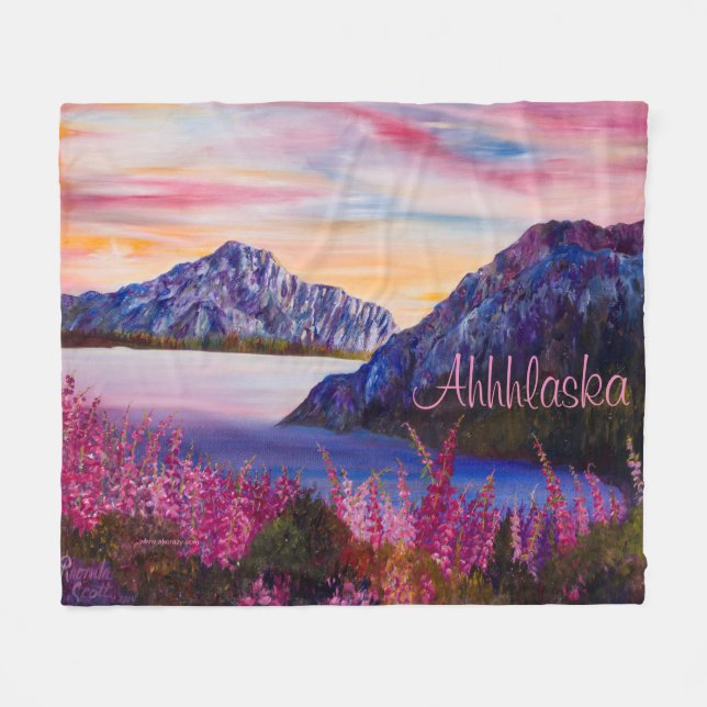 Couverture Polaire Coton de l'Alaska Candy Mountain Fleece Blanket (Devant (Horizontal))