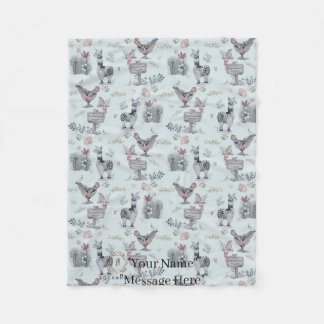 Couverture Polaire Cottage Core animal lunaire