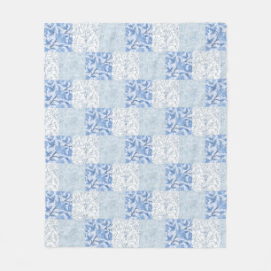 Couverture Polaire Cottage Motif bleu Floral