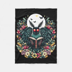 Couverture Polaire Cottagecore Esthétique Mothman Amateur de Livres C