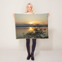 Coucher de soleil sur le lac Balaton, Hongrie.