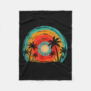 Couverture Polaire Coucher de soleil tropical d'été sur la plage avec