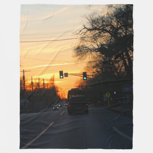 Couverture Polaire Coucher du soleil (Devant)