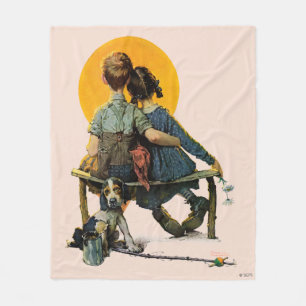 Couverture Polaire Coucher du soleil