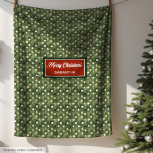 Couverture Polaire Couleur d'aquarelle monogramme vert pastel couvert