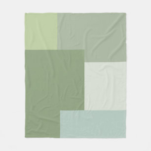 Couverture Polaire Couleur géométrique minimaliste Sage vert Tons