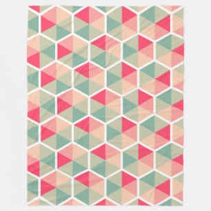 Couverture Polaire Couleur géométrique Motif d'abeilles 04