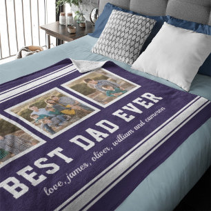 Couverture Polaire Couleur modifiable Sporty Meilleur Papa Jamais Pho