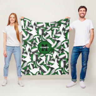 Couverture Polaire couleurs de l'équipe de volley-ball noir