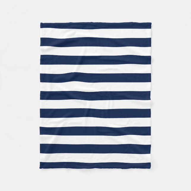 Couverture Polaire Couleurs et bandes blanches modifiables (Devant)