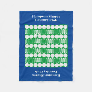 Couverture Polaire Country Club Golf Panier Blue Fleece Blanche