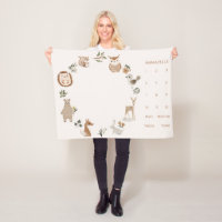 Couronne de jalons de bébé Boho Animaux de la forê