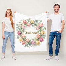 Couronne de tulipes eucalyptus, Shalom aquarelle o