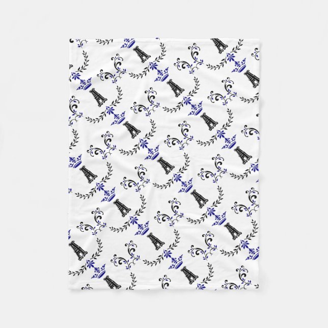 Couverture Polaire Couronne Wreath A Monogramme (Devant)