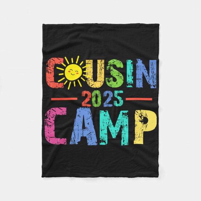 Couverture Polaire Cousin Camp 2025 Camping Campfire Summer Vacation  (Devant)
