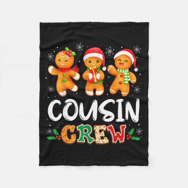 Couverture Polaire Cousin Crew Christmas Pajama Shirt Gingerbread Man (Devant)