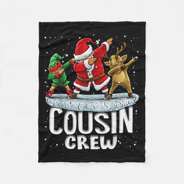 Couverture Polaire Cousin Crew Santa Elf Dabbing Matching Family Chri (Devant)