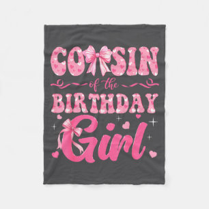 Couverture Polaire Cousin drôle Anniversaire Famille Rose Coquette