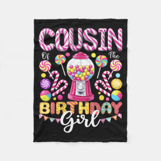 Couverture Polaire Cousin of The Birthday Girl Sweet Candy Birthday