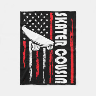Couverture Polaire Cousin skater drôle de skateboard skateboarding me