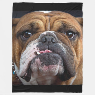 Couverture Polaire Coussin de jet de Bouledogue Anglais