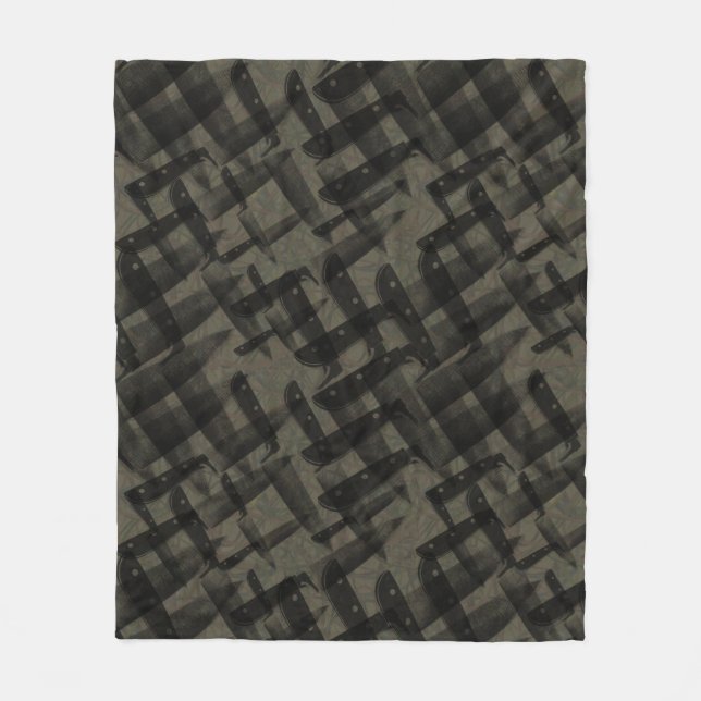 Couverture Polaire couteaux motif (Devant)