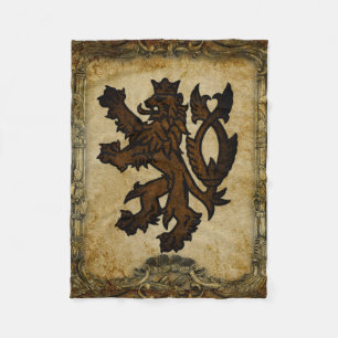 Couverture Polaire Coutume effrénée héraldique de lion